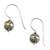 Gold accent dangle earrings, 'Lampion' - Sterling Silver and Gold Accent Dangle Earrings thumbail