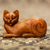 Wood sculpture, 'Balinese Cat' - Wood Kitty Sculpture from Indonesia (image 2) thumbail