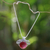 Carnelian pendant necklace, 'Majapahit Glam' - Artisan Crafted Silver and Carnelian Pendant Necklace (image 2b) thumbail