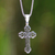 Sterling silver cross necklace, 'Luminous Faith' - Sterling Silver Religious Cross Necklace