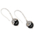 Onyx dangle earrings, 'Denpasar Belle' - Fair Trade Gold Accent and Onyx Dangle Earrings (image 2b) thumbail