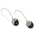 Onyx dangle earrings, 'Denpasar Belle' - Fair Trade Gold Accent and Onyx Dangle Earrings (image 2c) thumbail