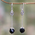 Onyx dangle earrings, 'Singaraja Muse' - Onyx dangle earrings (image 2) thumbail
