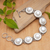 Cultured pearl link bracelet, 'Moonlit Serenade' - Hand Crafted Pearl and Silver Link Bracelet (image 2b) thumbail