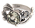 Prasiolite flower ring, 'Sunflowers' - Handcrafted Floral Prasiolite Ring (image 2a) thumbail
