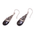 Hematite and rainbow moonstone dangle earrings, 'Bali Mystique' - Hematite and Rainbow Moonstone Silver Earrings (image 2c) thumbail