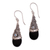 Hematite and rainbow moonstone dangle earrings, 'Bali Mystique' - Hematite and Rainbow Moonstone Silver Earrings (image 2d) thumbail