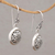 Sterling silver dangle earrings, 'Denpasar Moonbeams' - Hand Crafted Sterling Silver Dangle Earrings from Indonesia