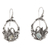 Blue topaz dangle earrings, 'Dancing Swan' - Handmade Sterling Silver and Blue Topaz Bird Earrings (image 2a) thumbail