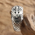 Sterling silver ring, 'Fleur de Lis' - Indonesian Sterling Silver Domed Ring thumbail