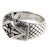 Sterling silver ring, 'Fleur de Lis' - Indonesian Sterling Silver Domed Ring (image 2a) thumbail