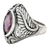 Amethyst single stone ring, 'Joyous Jungle' - Amethyst single stone ring (image 2b) thumbail