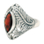 Garnet single stone ring, 'Joyous Jungle' - Hand Made Sterling Silver and Garnet Ring (image 2d) thumbail