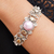Armband aus Zuchtperlen und Citrinblüten - Einzigartiges Perlen- und Citrin-Armband