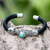 Sterling silver cuff bracelet, 'Green Moon' - Sterling silver cuff bracelet (image 2) thumbail