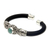 Sterling silver cuff bracelet, 'Green Moon' - Sterling silver cuff bracelet (image 2b) thumbail