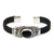 Onyx cuff bracelet, 'Royal Splendor' - Sterling Silver and Onyx Cuff Bracelet thumbail