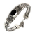 Men's onyx bracelet, 'Royal Bali' - Men's Handmade Sterling Silver and Onyx Bracelet (image 2b) thumbail