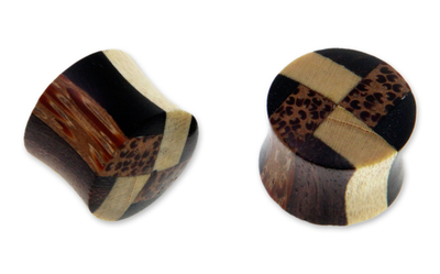 Tapones para los oídos de madera - Tapones para los oídos de madera hechos a mano artesanalmente