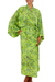 Batik robe, 'Emerald Forest' - Hand Made Green Batik Robe (image 2a) thumbail