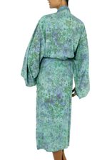 Rayon batik robe, 'Misty Javanese Forest' - Artisan Crafted Women's Rayon Batik Robe