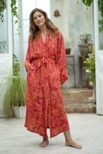 Batik robe, 'Autumn Joy' - Batik robe