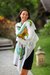 Hand painted silk shawl, 'Balinese Butterflies' - Hand Crafted Silk Painted Shawl from Indonesia thumbail