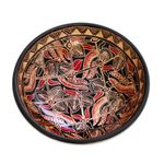 Wood batik centerpiece, 'Jasmine Bud' - Wood batik centerpiece