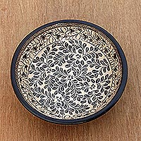 Featured review for Wood batik centerpiece, Harvest in Java