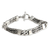 Men's sterling silver braided bracelet, 'Two Halves' - Handcrafted Men's Sterling Silver Link Bracelet (image 2a) thumbail