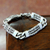 Men's sterling silver braided bracelet, 'Two Halves' - Handcrafted Men's Sterling Silver Link Bracelet (image 2b) thumbail
