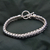 Men's sterling silver braided bracelet, 'Flow' - Men's Handmade Sterling Silver Chain Bracelet (image 2) thumbail