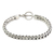 Men's sterling silver braided bracelet, 'Flow' - Men's Handmade Sterling Silver Chain Bracelet