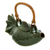 Ceramic teapot, 'Green Koi' - Hand Crafted Ceramic Fish Teapot thumbail