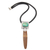 Turquoise pendant necklace, 'Bamboo Island' - Bamboo and Turquoise Silver Necklace (image 2c) thumbail