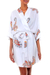 Rayon robe, 'Bali Vignette' - Indonesian Patterned Robe (image 2a) thumbail