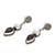 Cultured pearl and garnet dangle earrings, 'Bright Moon' - Garnet and Pearl Dangle Earrings (image 2b) thumbail