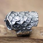 Sterling silver cocktail ring, 'Owl in Flight' - Sterling Silver Cocktail Ring