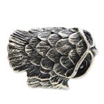 Sterling silver cocktail ring, 'Owl in Flight' - Sterling Silver Cocktail Ring