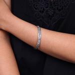 Sterling silver bangle bracelet, 'Timeless Bali' - Artisan Jewelry Sterling Silver Bangle Bracelet