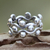 Sterling silver band ring, 'Floral Buds' - Sterling Silver Band Ring thumbail