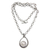 Halskette mit Anhänger aus Zuchtperlen - Handgefertigte Schlangenkette aus Sterlingsilber und Perlen