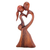 Wood sculpture, 'Love's Kiss' - Romantic Wood Sculpture from Indonesia thumbail