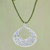 Sterling silver flower necklace, 'Moon Flower' - Floral Sterling Silver Pendant Necklace