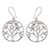 Sterling silver dangle earrings, 'Beringin Tree' - Hand Crafted Sterling Silver Earrings