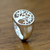 Sterling silver signet ring, 'Beringin Tree' - Sterling Silver Signet Ring thumbail