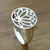 Sterling silver flower ring, 'Grand Balinese Lotus' - Sterling silver flower ring thumbail