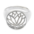 Sterling silver flower ring, 'Grand Balinese Lotus' - Sterling silver flower ring (image 2b) thumbail