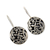 Sterling silver drop earrings, 'Night Blooming Jasmine' - Handcrafted Sterling Silver Flower Earrings
