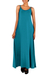 Jersey maxi dress, 'Cool Ocean Blue' - Blue-Green Jersey Maxi Dress thumbail